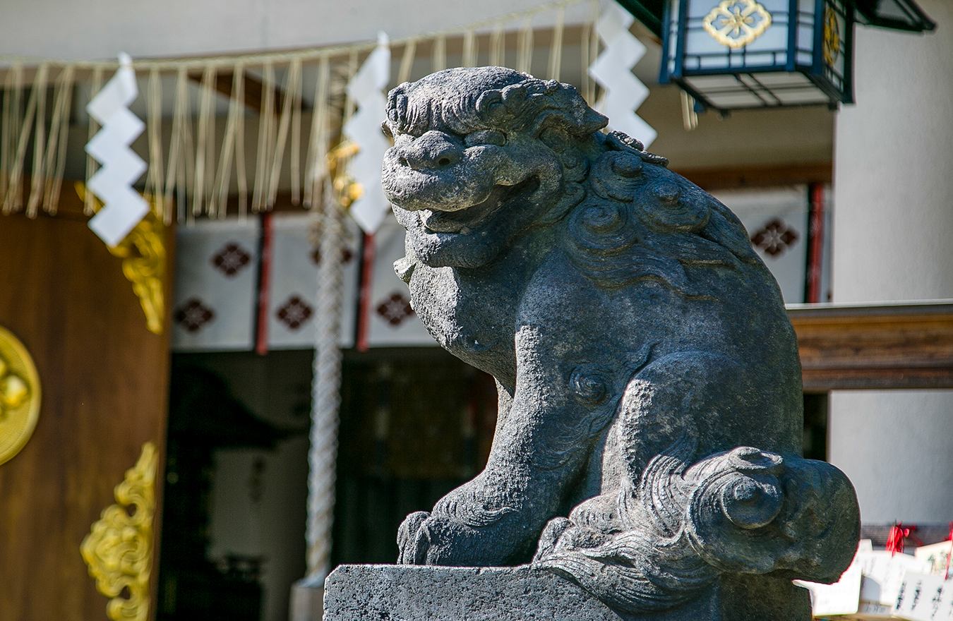 諏訪神社の狛犬の画像